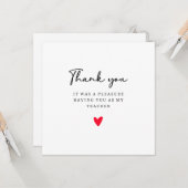 Carte de voeux simple Merci de l'enseignant. (Devant/Arrière en situation)