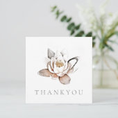 Carte de vœux simple: MERCI: LOTUS BLANC (Debout devant)