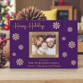 Carte de vœux simple moderne violet pour les fêtes
