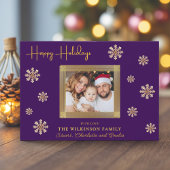 Carte de vœux simple moderne violet pour les fêtes