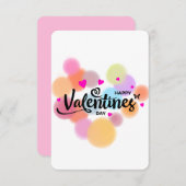 Carte de voeux simple Multicolor Valentine's Day (Devant / Derrière)