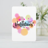 Carte de voeux simple Multicolor Valentine's Day (Debout devant)