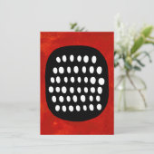 Carte de voeux simple noir blanc et rouge (Debout devant)