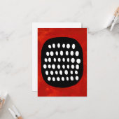 Carte de voeux simple noir blanc et rouge (Devant/Arrière en situation)