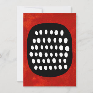 Carte de voeux simple noir blanc et rouge
