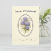 Carte de voeux simple pour femme boho hydrangé (Debout devant)