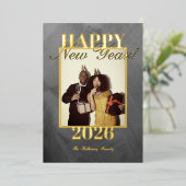 Carte de vœux simple pour le Nouvel An moderne et  (Debout devant)