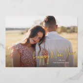 Carte de vœux simple pour le Nouvel An moderne et  (Recto)