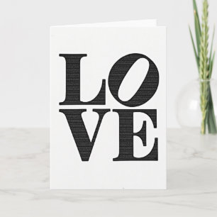 Carte de vœux simple remplie de texte d'amour