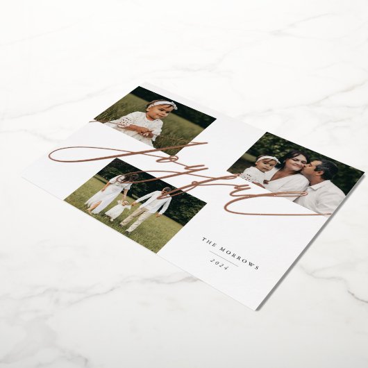 Carte de voeux simple script 3 photos (Rotation)