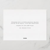 Carte de voeux simple script 3 photos (Verso)