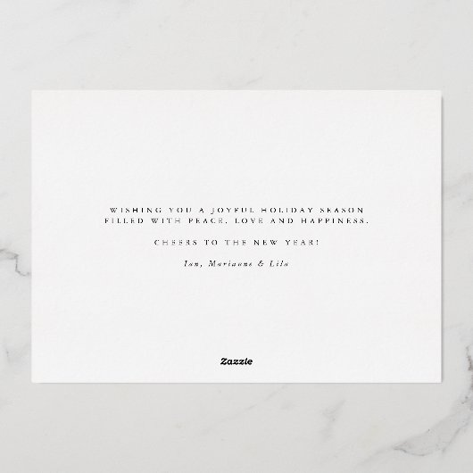 Carte de voeux simple script 3 photos (Verso)