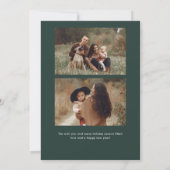 Carte de vœux Simple Script Joyeuses Fêtes 3 Photo (Dos)