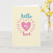 Carte de vœux sincère Mon amour (Fleur jaune)