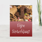 Carte de vœux Sinterklaas avec image de bonbons (Devant)
