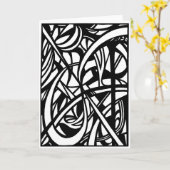 Carte de voeux sinueuse (Fleur jaune)