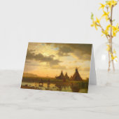 Carte de voeux Sioux Village (Fleur jaune)