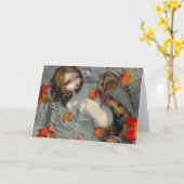 Carte de voeux "Sirène d'automne" (Fleur jaune)