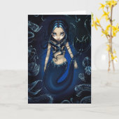 Carte de voeux "Sirène des Profonds" (Fleur jaune)