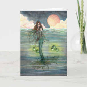 Carte de vœux Sirène "Mer Illuminée"