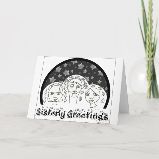Carte de voeux Sisterly (Devant)