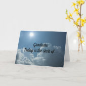 Carte de voeux Sky Graduation (Fleur jaune)