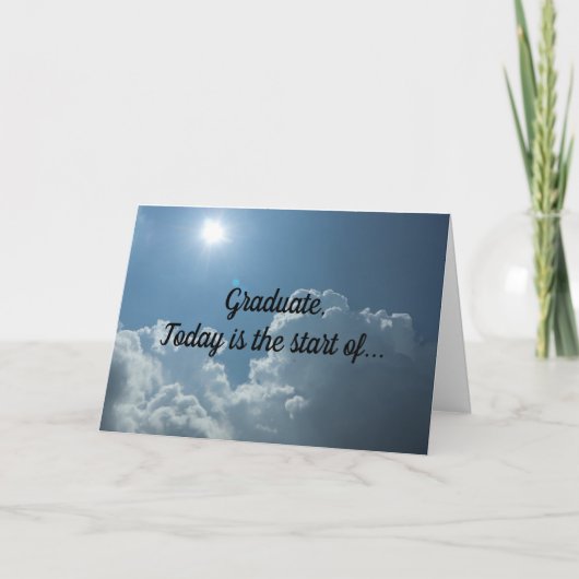 Carte de voeux Sky Graduation (Devant)