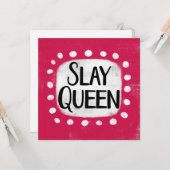 Carte de voeux Slay Queen (Devant/Arrière en situation)