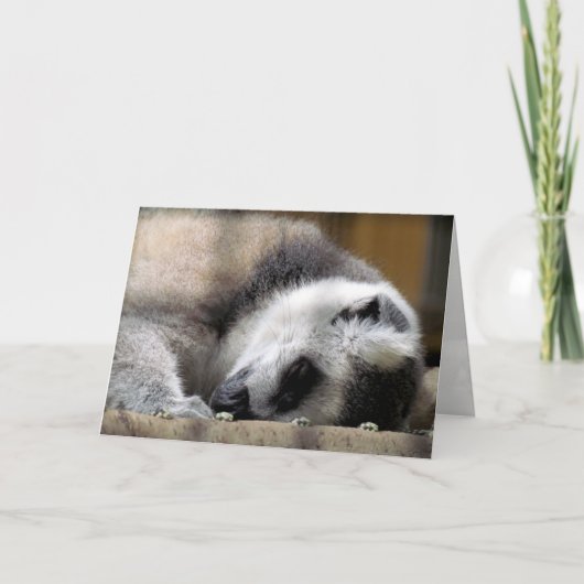 Carte de voeux Sleeping Lemur (Devant)