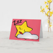 Carte de voeux Sleepy Yellow Star (Fleur jaune)