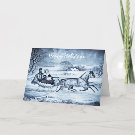 Carte de voeux Sleigh RIde (Devant)