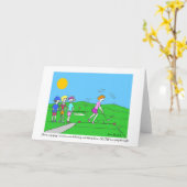 Carte de voeux Slow Men Golf Cartoon (Fleur jaune)
