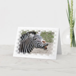 Carte de voeux Smiling Zebra