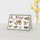 Carte de voeux Snake (Fleur jaune)