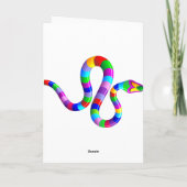 Carte de voeux Snake Psychedelic Rainbow (Dos)