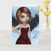 Carte de vœux "Snow Angels" (Fleur jaune)