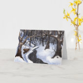 Carte de voeux Snow-scape (Fleur jaune)
