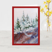 Carte de voeux Snow-scape (Fleur jaune)