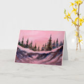 Carte de voeux Snow-scape (Fleur jaune)