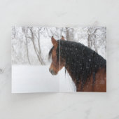 Carte de vœux Snow Stallion (Intérieur)