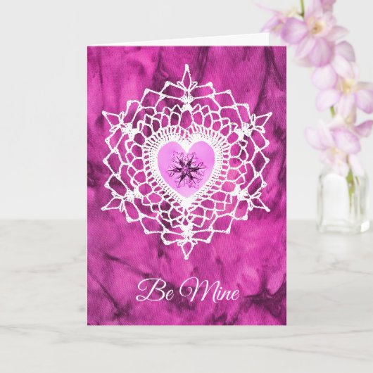 Carte de vœux Snowcatcher Amore Heartflake (Orchidée)