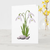 Carte de voeux Snowdrops (Fleur jaune)