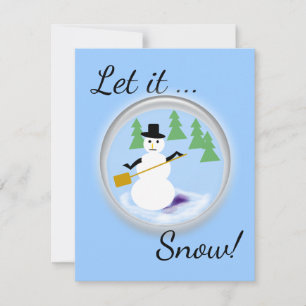 Carte de voeux - Snowman Laisser neiger