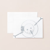 Carte de voeux Snowman pour l'hiver le plus chaud (Devant avec enveloppe)