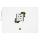 Carte de voeux Snowman Red Buffalo (Dos Horizontal)