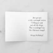 Carte de voeux Snowman Retro Happy Holidays (Intérieur)