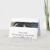 Carte de voeux Snowy Romp Horse (Dos)