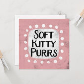 Carte de voeux Soft Kitty Purs (Devant/Arrière en situation)