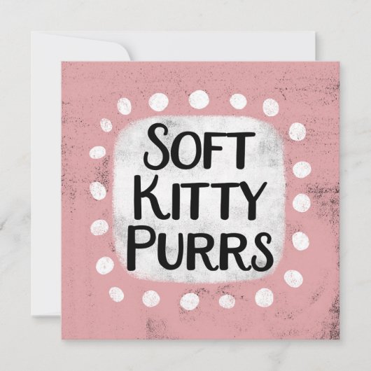 Carte de voeux Soft Kitty Purs (Devant)