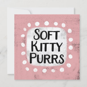 Carte de voeux Soft Kitty Purs